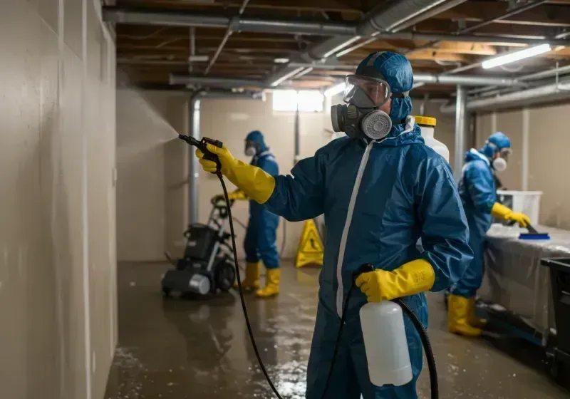 Basement Sanitization and Antimicrobial Treatment process in Gastonville, PA